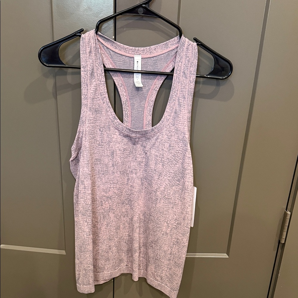 Athleta Heathered Pink Racerback Tank Top